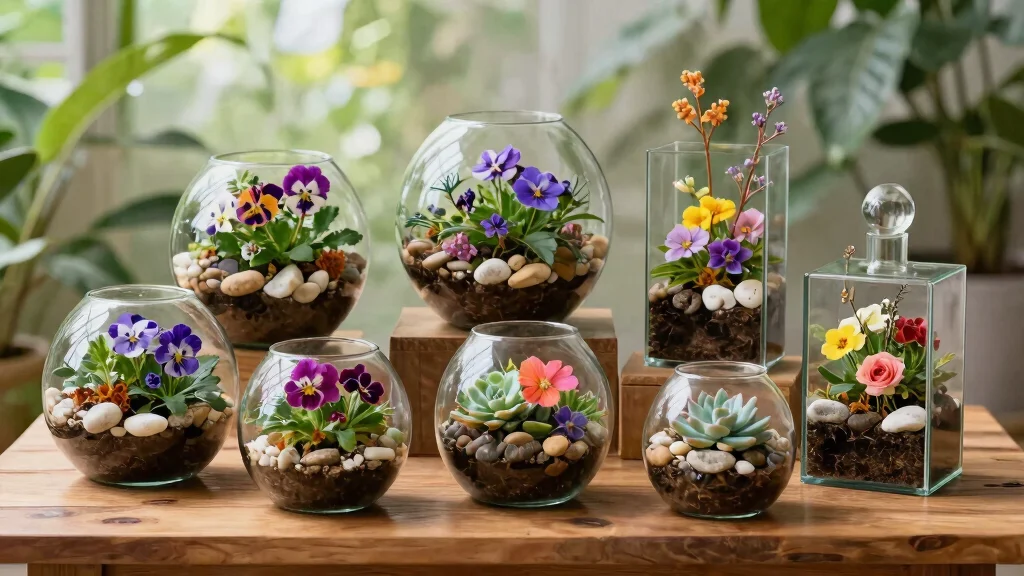 10 Flower Terrarium Ideas to Create a Colorful and Blooming Glass Garden